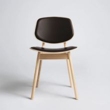 Billede af Ro Collection Pandora Spisebordsstol Sæde- og rygpolstret SH: 44,4 cm - Soaped Oak/Sandard Dark Brown