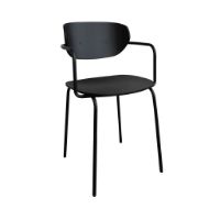 Billede af Hübsch Arch Dining Chair SH: 47 cm - Black  FORUDBESTIL: SLUT MAJ 2024