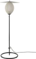 Billede af GUBI Satellite Floor Lamp H: 128 cm - Cream White Semi Matt/Black Base