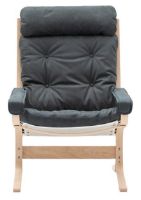 Billede af LK Hjelle Siesta Classic Lænestol Høj m. Armlæn SH: 45 cm - Nature/Dunes Anthrazite