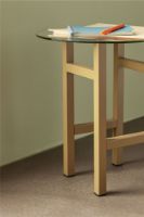 Billede af Hübsch Elevate Side Table H: 44 cm - Ash/Steel/Glass 