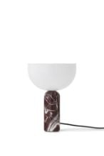 Billede af New Works Kizu Table Lamp Ø: 25 cm - Rosso Levanto Marble / White Acrylic