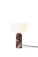 Billede af New Works Kizu Table Lamp Ø: 25 cm - Rosso Levanto Marble / White Acrylic