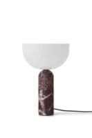 Billede af New Works Kizu Table Lamp Ø: 30 cm - Rosso Levanto Marble / White Acrylic