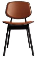 Billede af Ro Collection Pandora Spisebordsstol Sæde- og rygpolstret SH: 44,4 cm - Black Lacquered Oak/Standard Calvados