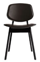Billede af Ro Collection Pandora Spisebordsstol Sæde- og rygpolstret SH: 44,4 cm - Black Lacquered Oak/Standard Dark Brown