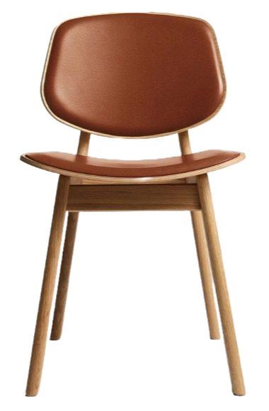 Billede af Ro Collection Pandora Spisebordsstol Sæde- og rygpolstret SH: 44,4 cm - Oiled Oak/Sandard Calvados