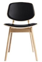 Billede af Ro Collection Pandora Spisebordsstol Sæde- og rygpolstret SH: 44,4 cm - Soaped Oak/Sandard Black