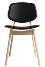 Billede af Ro Collection Pandora Spisebordsstol Sæde- og rygpolstret SH: 44,4 cm - Soaped Oak/Sandard Black