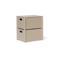 Billede af Form & Refine Pillar Storage Box Lid Medium 35x27,5 cm - Warm Grey/Beech