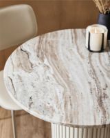 Billede af Nordal ERIE Cafébord H: 75 cm - Træ/Ivory Marmor