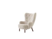 Billede af &Tradition Petra VB3 Lounge Chair SH: 40 cm - Oiled Walnut/Sheepskin Moonlight