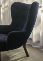 Billede af &Tradition Petra VB3 Lounge Chair & Pouf SH: 40 cm - Oiled Walnut/Vidar 554