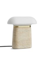 Billede af Woud Nova Bordlampe 27x13 cm - Travertine/Opal 