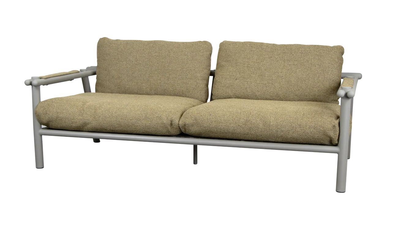 Billede af Cane-line Outdoor Sticks 2-Seater Sofa B: 194 cm - Taupe/Turmeric Yellow