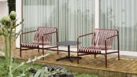 Billede af HAY Neu Table Low + Palissade Lounge Chairs Low Havemøbelsæt - Anthracite/Iron Red