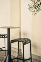Billede af HAY Palissade Cone Table High + Bar Stool Havemøbelsæt - Anthracite 