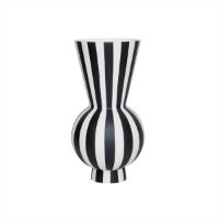 Billede af OYOY Toppu Vase Rund H: 28 cm - White/Black
