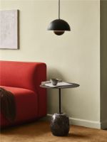 Billede af &Tradition Lato Coffee Table LN8 Ø: 40 cm - Black Steel/Emparador Marble