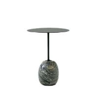 Billede af &Tradition Lato Coffee Table LN8 Ø: 40 cm - Deep Green Steel/Verde Alpi Marble