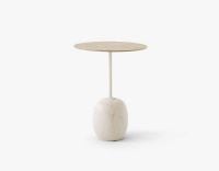Billede af &Tradition Lato Coffee Table LN8 Ø: 40 cm - Lacquered Oak / Crema Diva Marble 