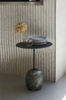 Billede af &Tradition Lato Coffee Table LN9 Ø: 50 cm - Deep Green Steel/Verde Apli Marble 