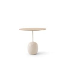 Billede af &Tradition Lato Coffee Table LN9 Ø: 50 cm - Lacquered Oak / Crema Diva Marble 