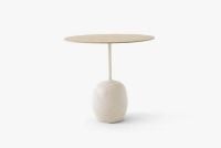 Billede af &Tradition Lato Coffee Table LN9 Ø: 50 cm - Lacquered Oak / Crema Diva Marble 