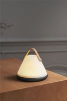 Billede af Design For The People Strap Batterilampe H: 15 cm - Hvid/Sort