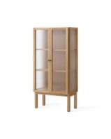 Billede af Audo Copenhagen Curiosity Cabinet Low - Glas / Solid Oak