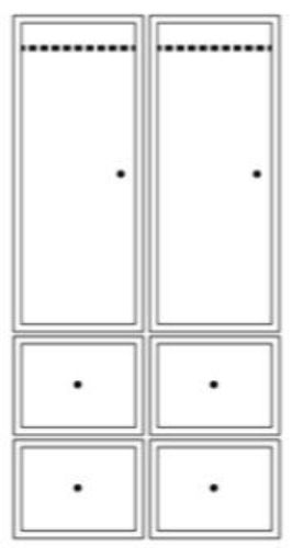 Montana Wardrobe System 05 188,4x95,2 cm - Rhubarb
