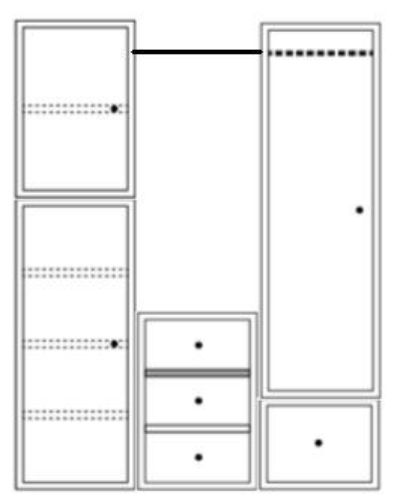 Montana Wardrobe System 06 186,4x142,8 cm - Oat