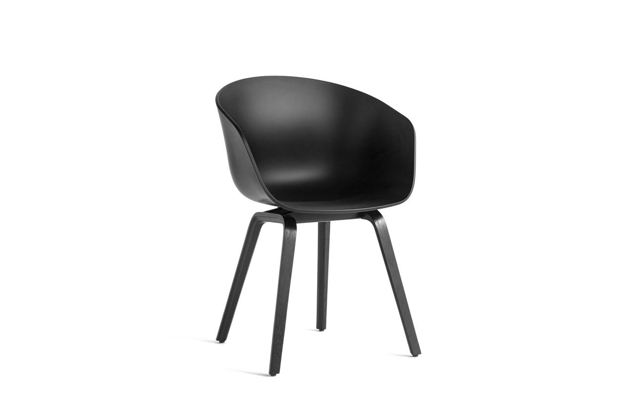 Billede af HAY AAC 22 About A Chair SH: 46 cm - Black Lacquered Oak Veneer/Black 
