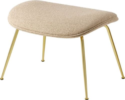 GUBI Beetle Ottoman Fodskammel - Brass Base / Around Bouclé