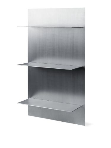 Ferm Living Lager Wall Shelf Triple H: 100 cm - Grey Aluminium 