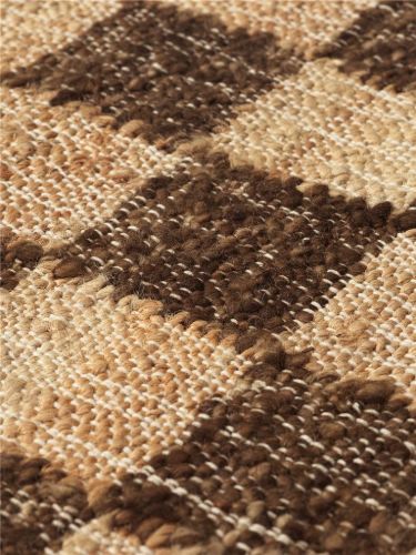 Ferm Living Check Wool Jute Runner 70x180 cm - Coffee/Natural