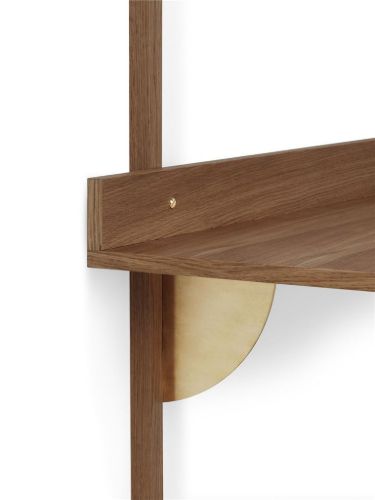 Ferm Living Sector Desk 87x45,1 cm - Smoked Oak/Brass