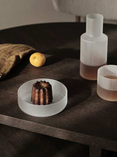 Ferm Living Ripple Serving Bowls Set of 4 Ø: 12,2 cm - Frosted Glass