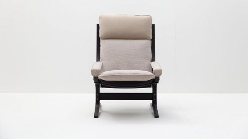 LK Hjelle Siesta Trio Lænestol Høj Med Armlæn - Black/Trio Beige