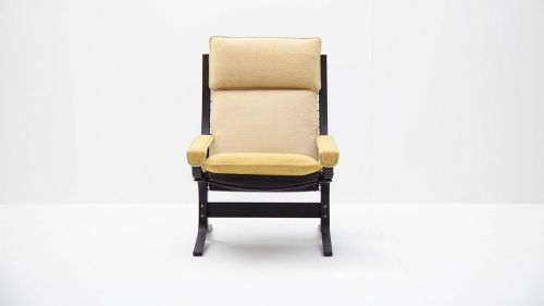 LK Hjelle Siesta Trio Lænestol Høj Med Armlæn - Black/Trio Yellow