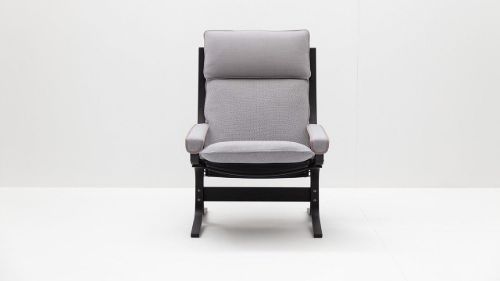 LK Hjelle Siesta Trio Lænestol Høj Med Armlæn - Black/Trio Pebble