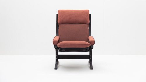 LK Hjelle Siesta Trio Lænestol Høj Med Armlæn - Black/Trio Rust