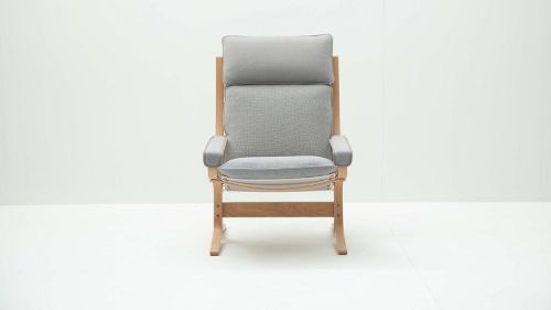 LK Hjelle Siesta Trio Lænestol Høj Med Armlæn - Nature/Trio Pebble