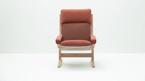 LK Hjelle Siesta Trio Lænestol Høj Med Armlæn - Nature/Trio Rust