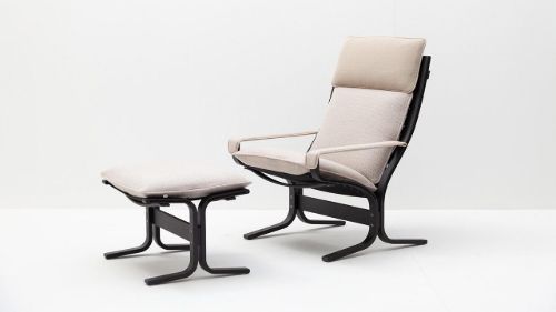 LK Hjelle Siesta Trio Fodskammel - Black/Trio Beige