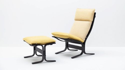 LK Hjelle Siesta Trio Fodskammel - Black/Trio Yellow