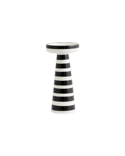 Nordal CUMO Lysestage H: 18,5 cm - Sort/Hvid