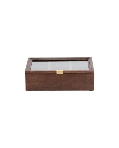 Nordal PUTO Opbevaringskasse Med Låg 8,5x26,5 cm - Natur