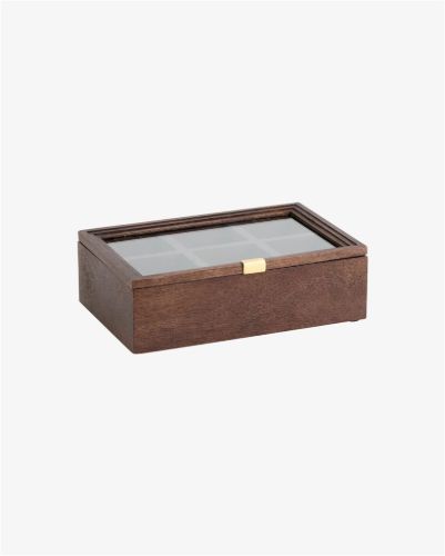 Nordal PUTO Opbevaringskasse Med Låg 8,5x26,5 cm - Natur