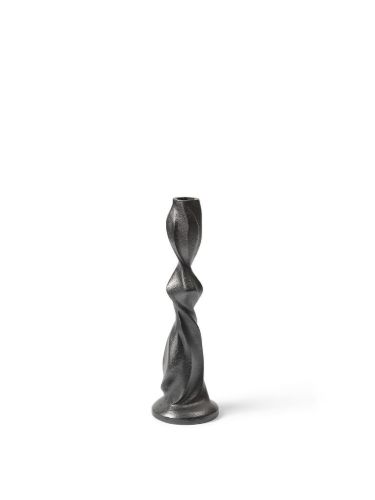 Ferm Living Gale Candle Holder Medium H: 25,4 cm - Blackened Aluminium